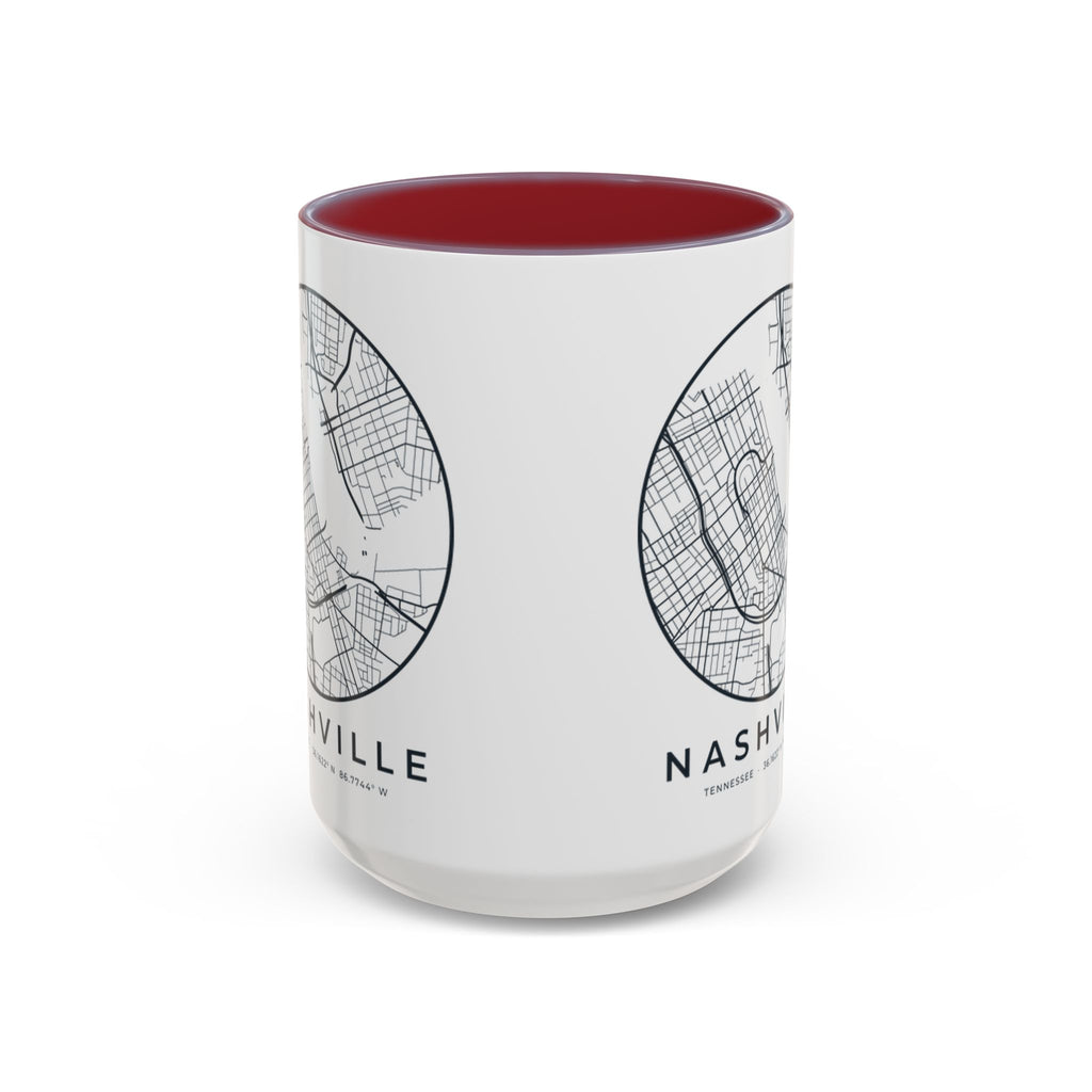 Nashville Street Map Accent Mug