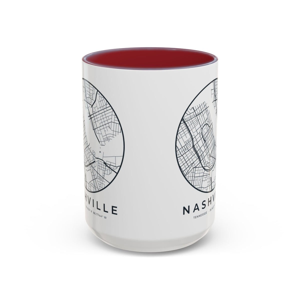 Nashville Street Map Accent Mug