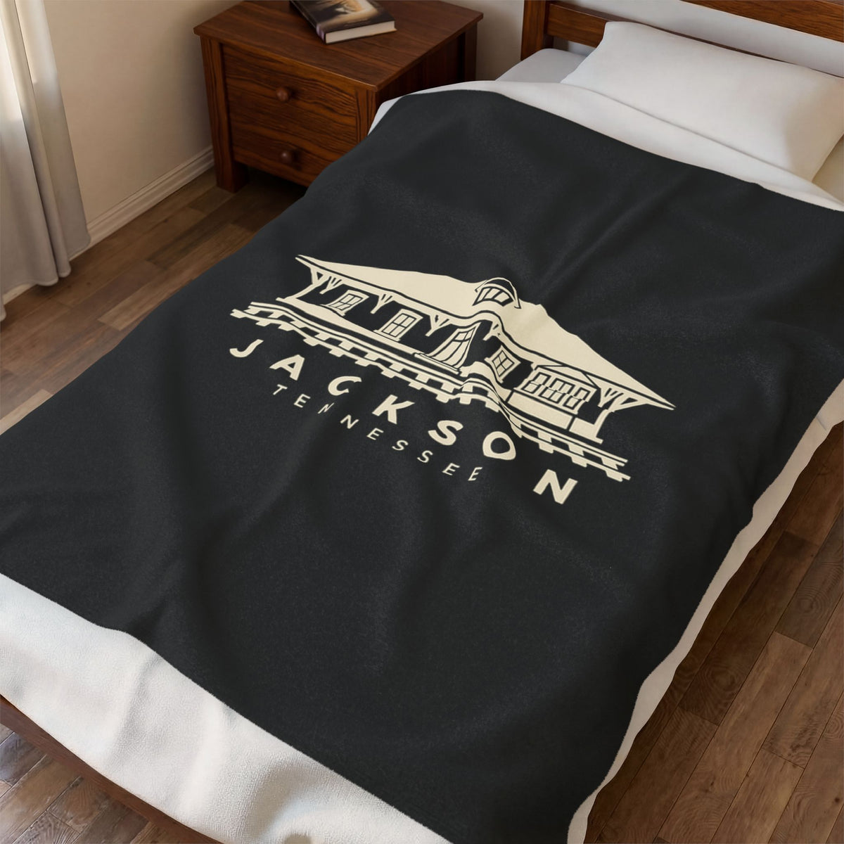 Jackson Train Depot Blanket (Black)