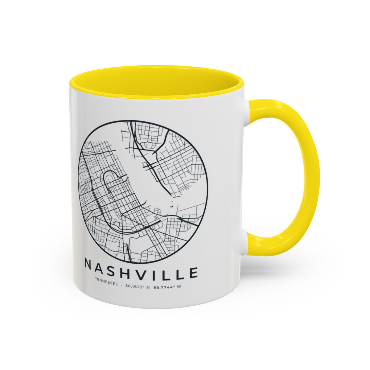 Nashville Street Map Accent Mug