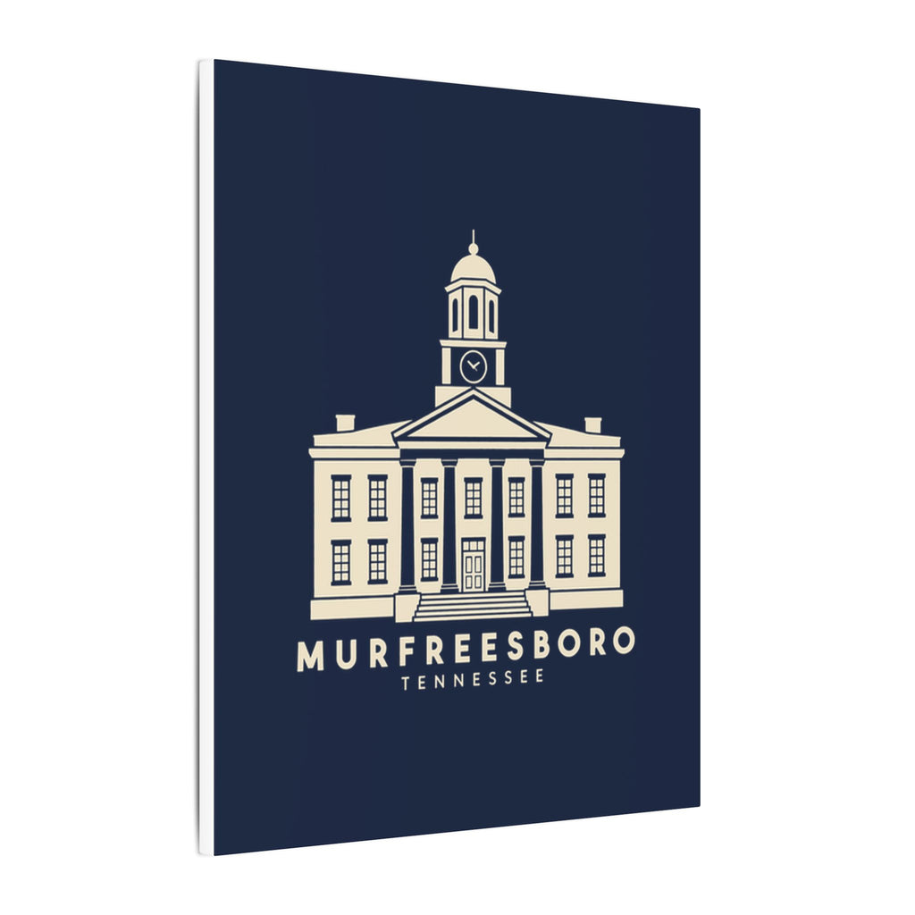 Murfreesboro Rutherford County Courthouse Canvas Print (Navy)