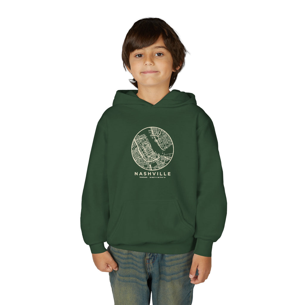 Nashville Street Map Kids Hoodie