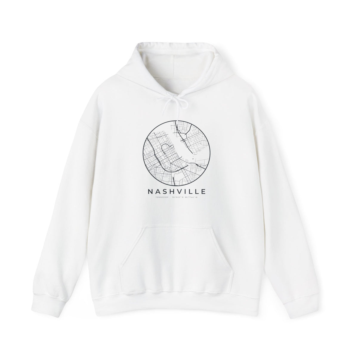 Nashville Street Map Hoodie
