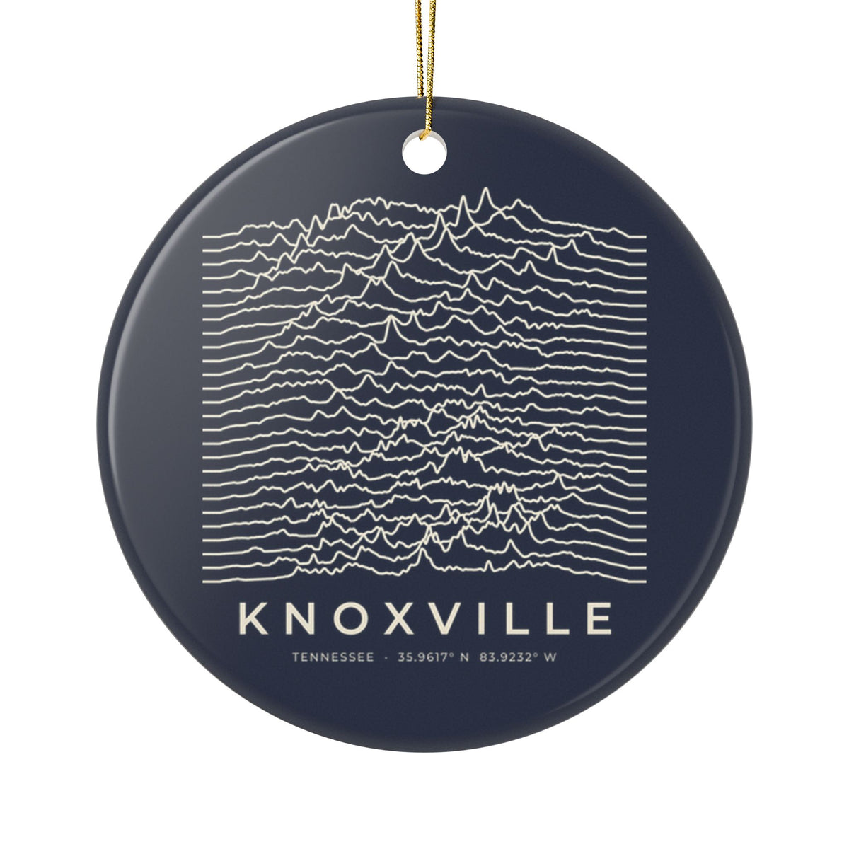 Knoxville Ridgeline Ornament (Navy)