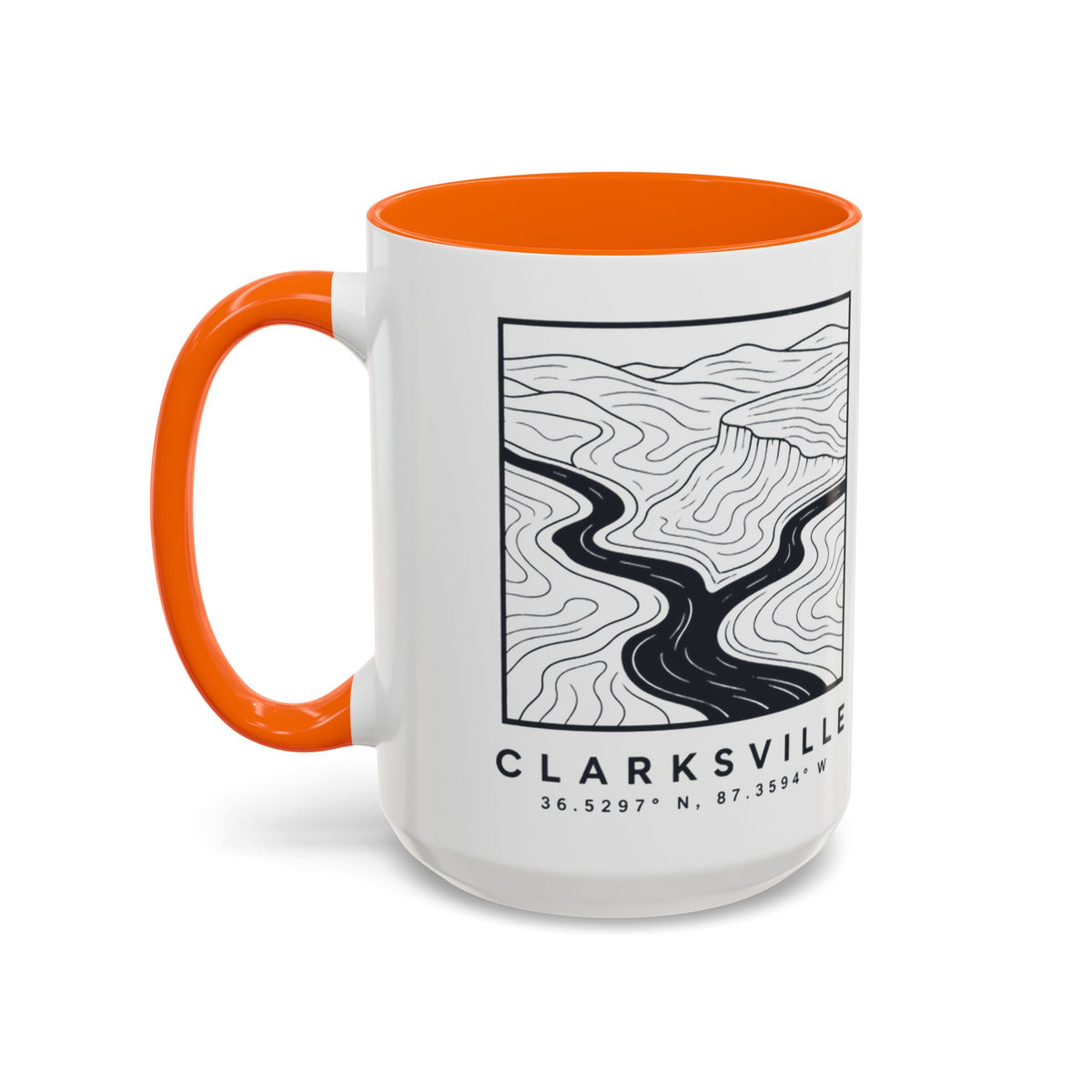 Clarksville Topo Map Accent Mug