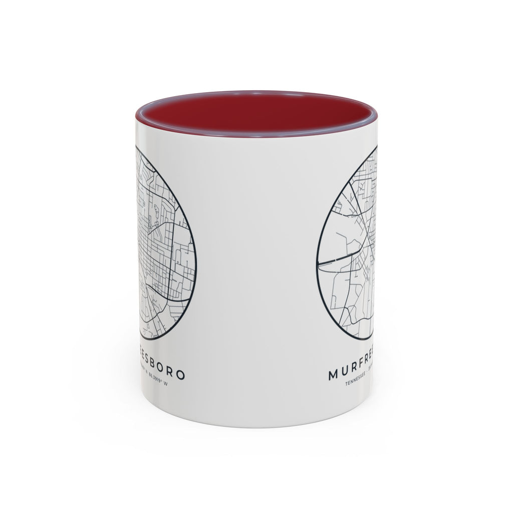 Murfreesboro Street Map Accent Mug