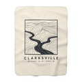 Clarksville Topo Map Sherpa Blanket