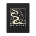 Memphis Topo Map Canvas Print (Black)