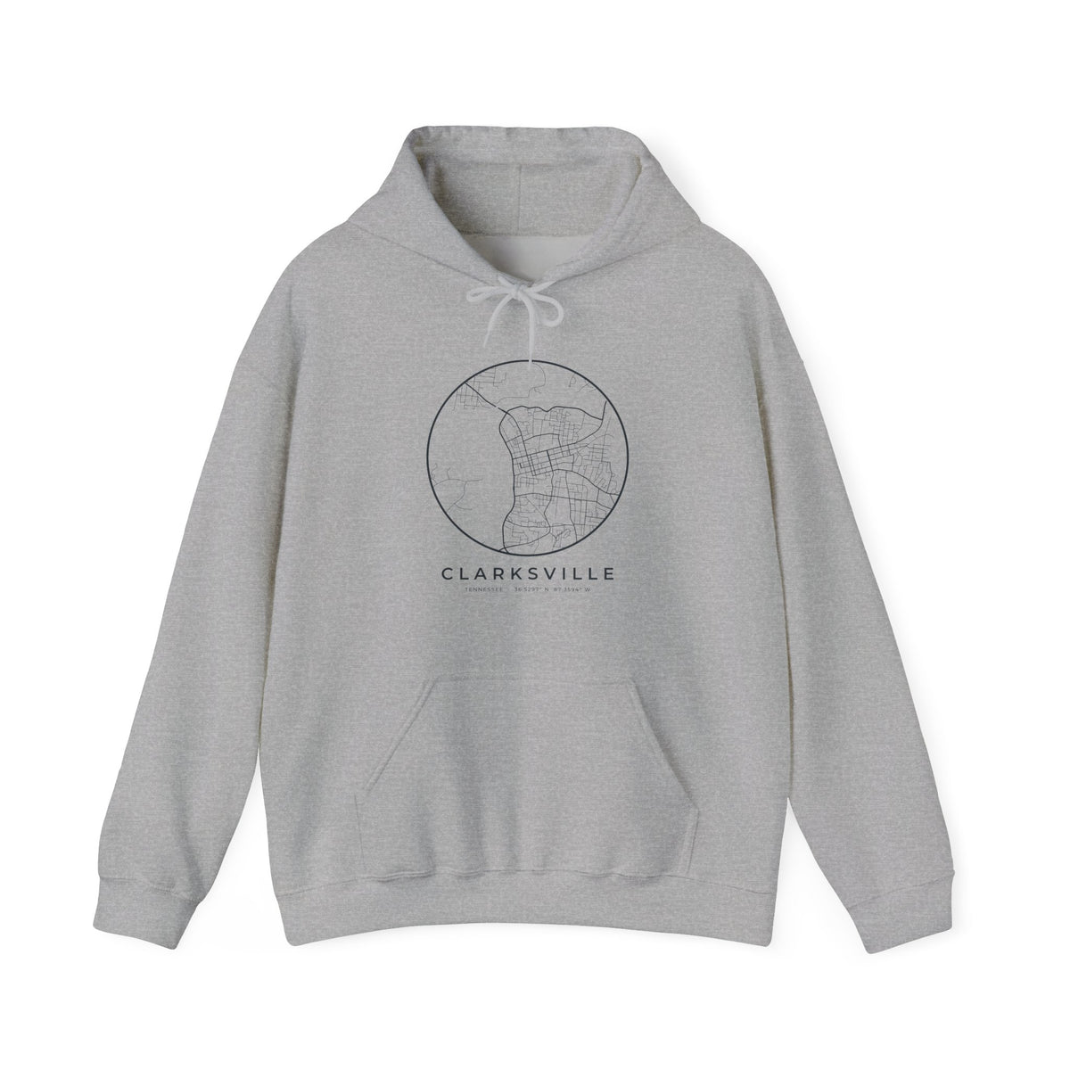Clarksville Street Map Hoodie