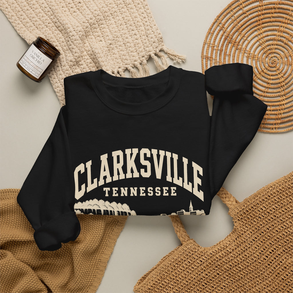 Clarksville Vintage Varsity Crewneck Sweatshirt