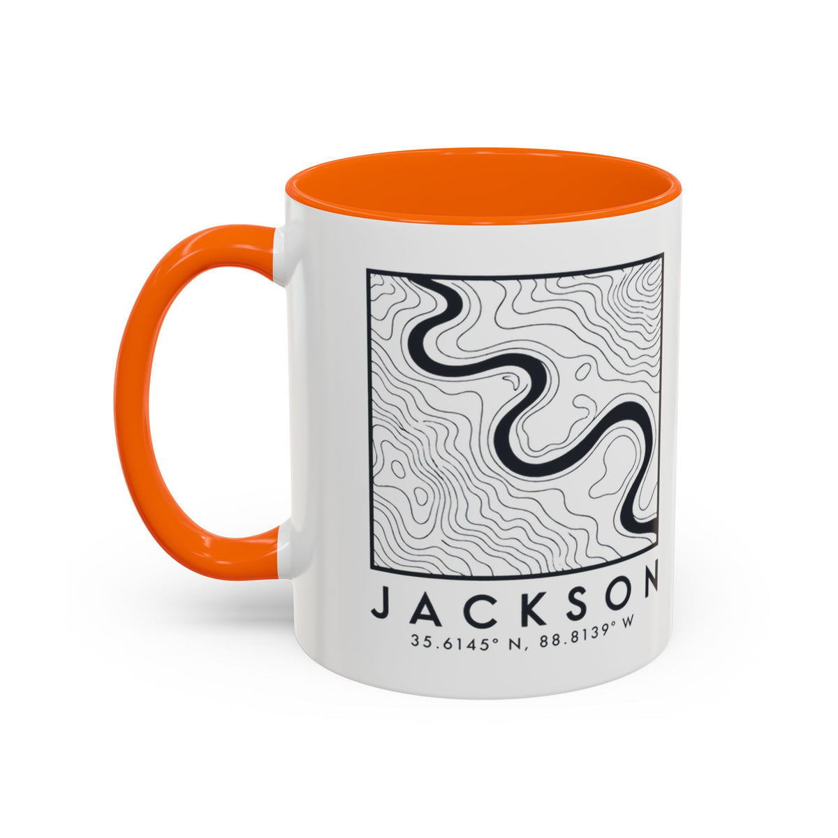 Jackson Topo Map Accent Mug