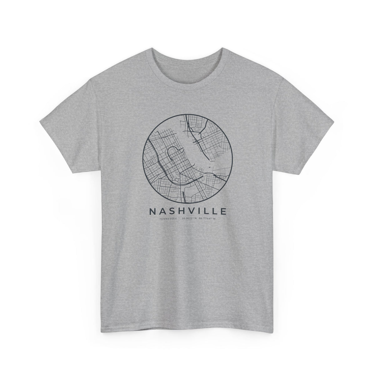 Nashville Street Map T-Shirt