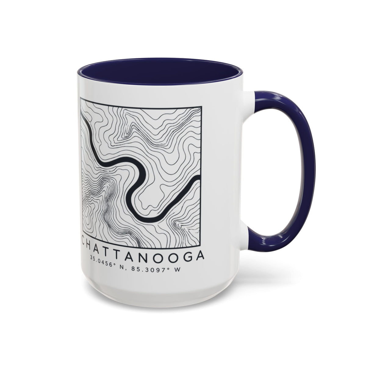 Chattanooga Topo Map Accent Mug