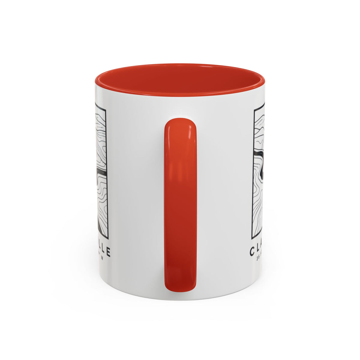 Clarksville Topo Map Accent Mug