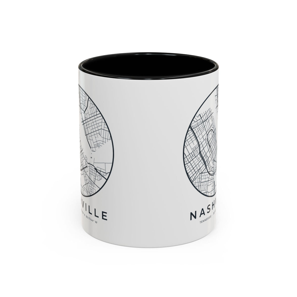 Nashville Street Map Accent Mug