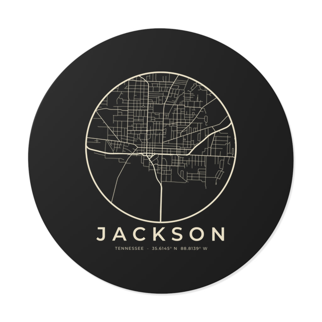 Jackson Street Map Sticker (Black)