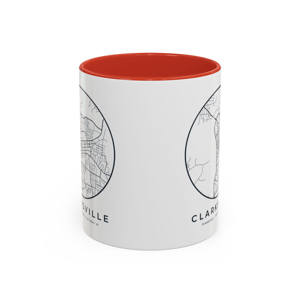 Clarksville Street Map Accent Mug