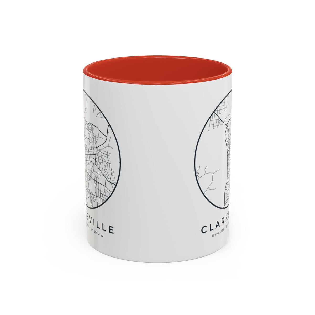Clarksville Street Map Accent Mug