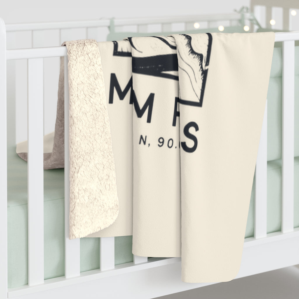 Memphis Topo Map Sherpa Blanket
