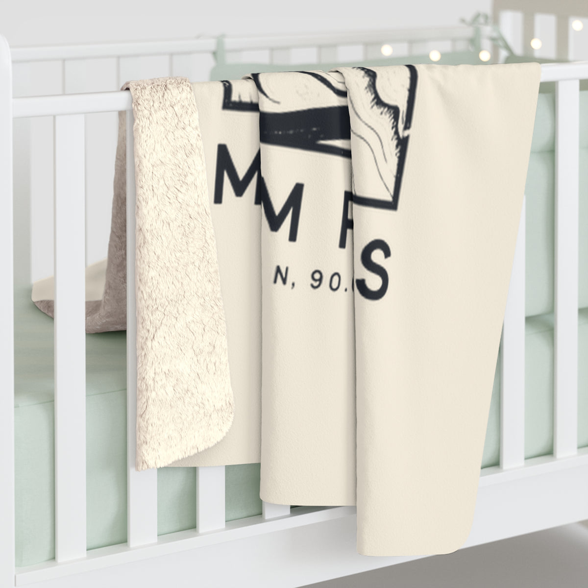 Memphis Topo Map Sherpa Blanket