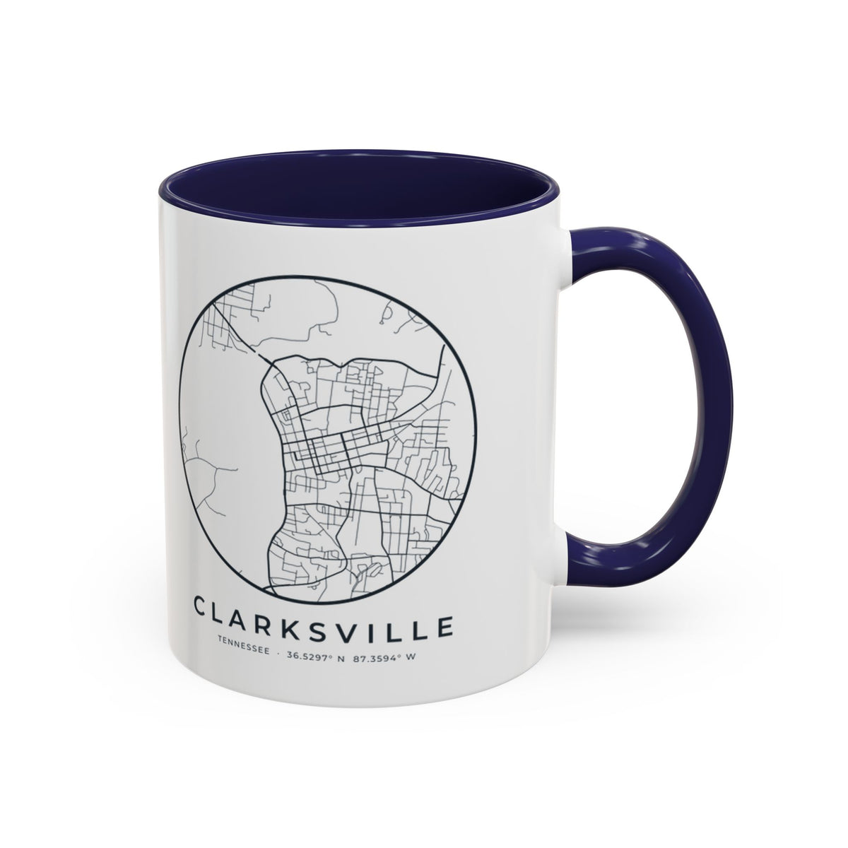 Clarksville Street Map Accent Mug
