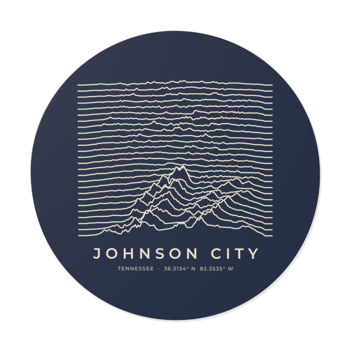 Johnson City Ridgeline Sticker (Navy)