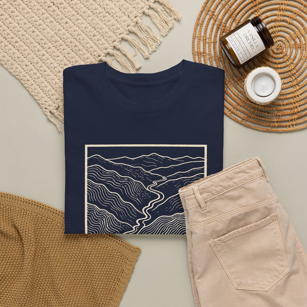 Johnson City Topo Map T-Shirt