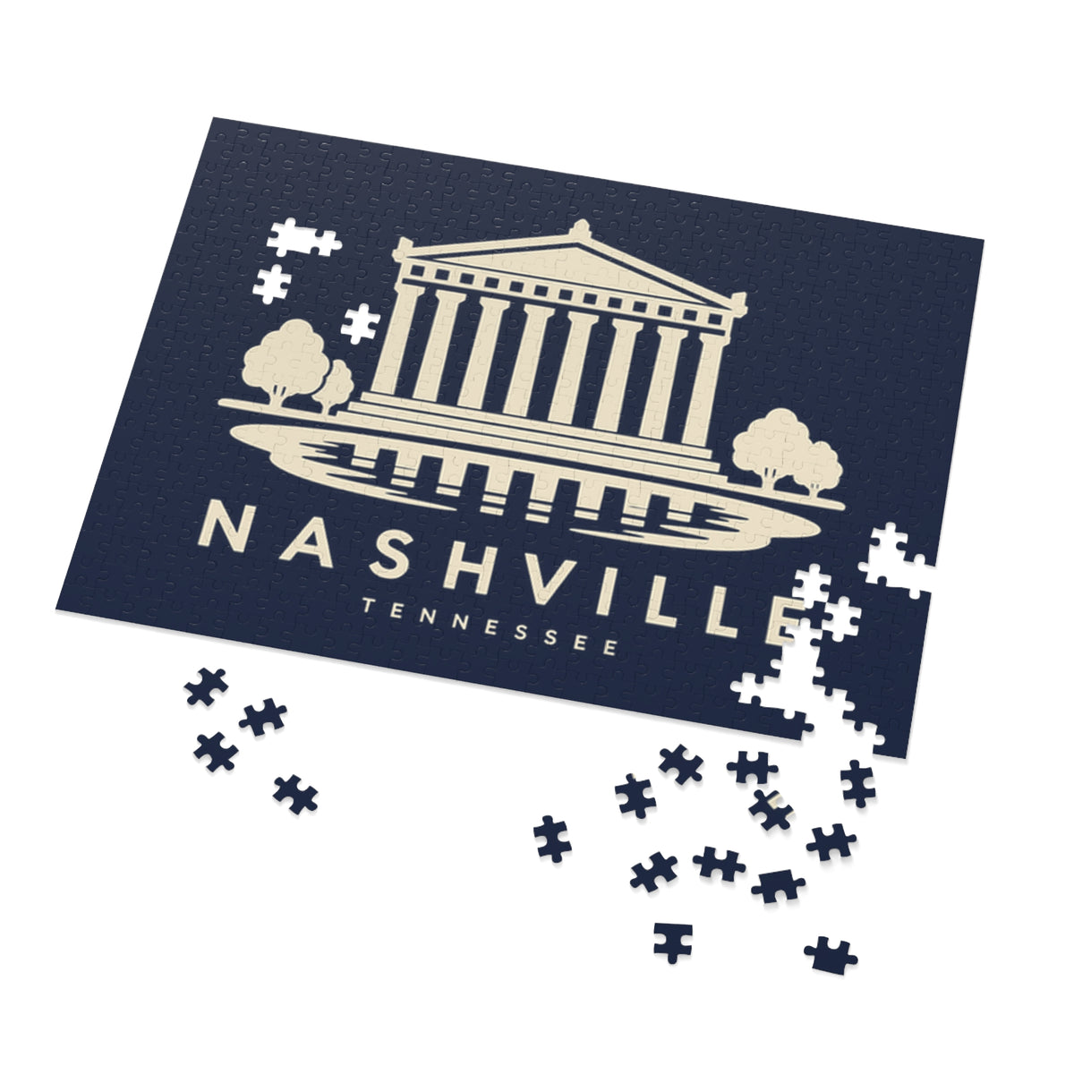 Nashville Parthenon Puzzle (Navy)