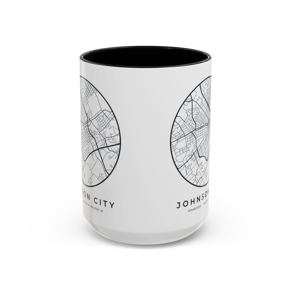 Johnson City Street Map Accent Mug