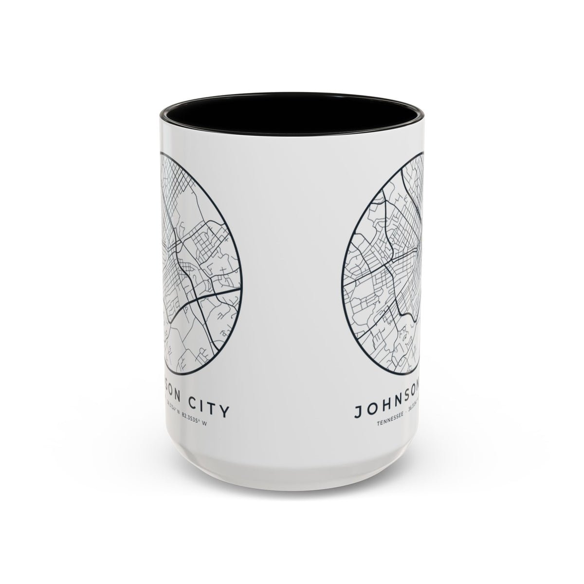 Johnson City Street Map Accent Mug