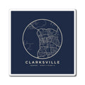 Clarksville Street Map Magnet (Navy)