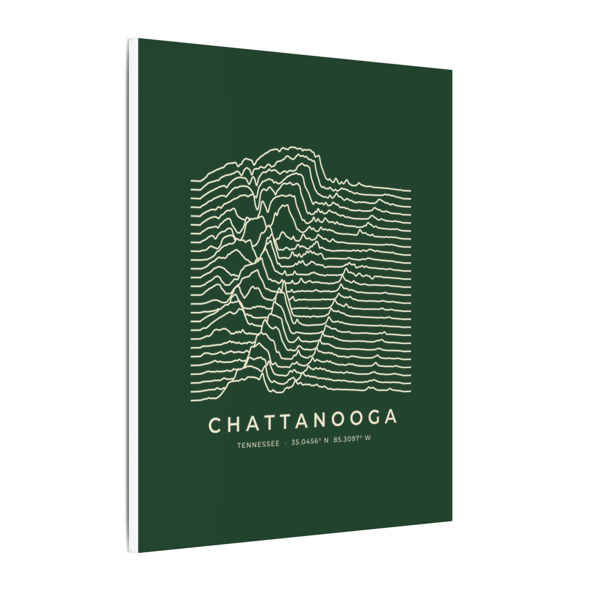 Chattanooga Ridgeline Canvas Print (Forest Green)