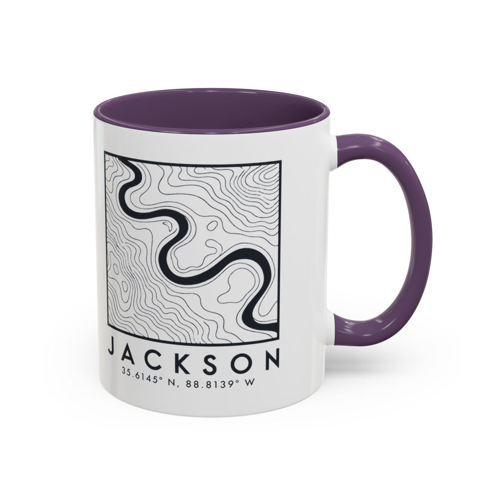 Jackson Topo Map Accent Mug