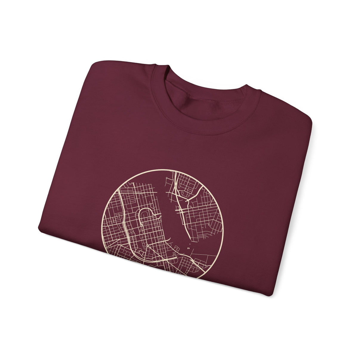 Nashville Street Map Crewneck Sweatshirt
