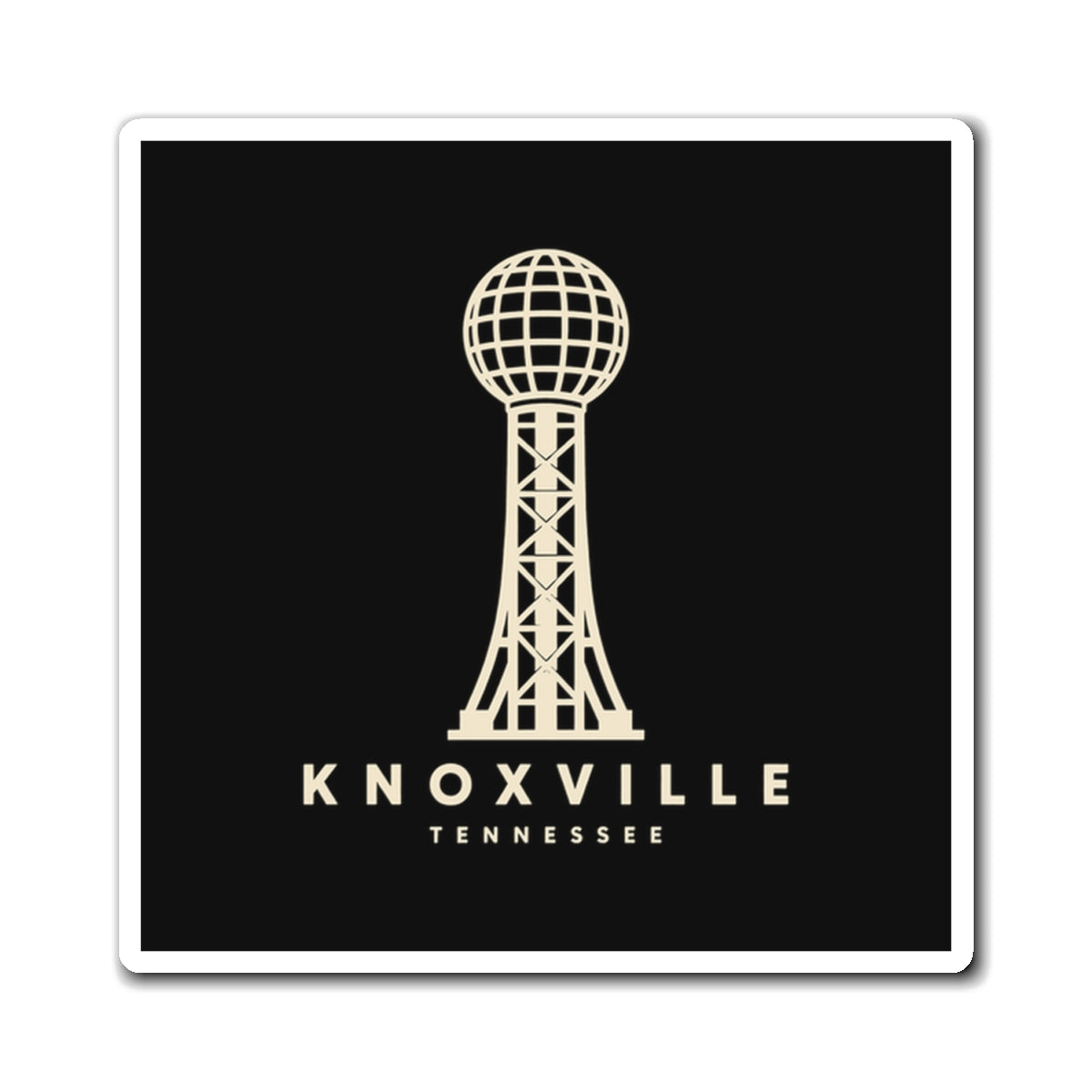 Knoxville Sunsphere Magnet (Black)