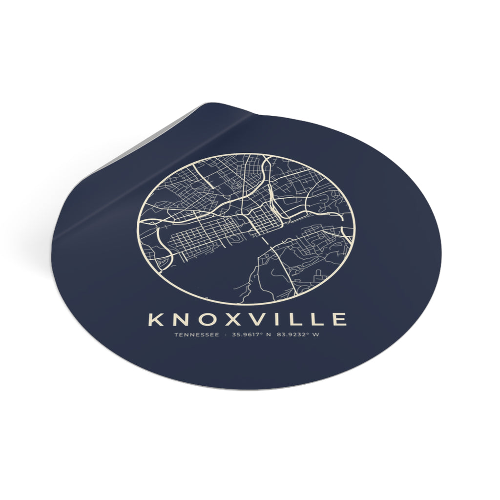 Knoxville Street Map Sticker (Navy)