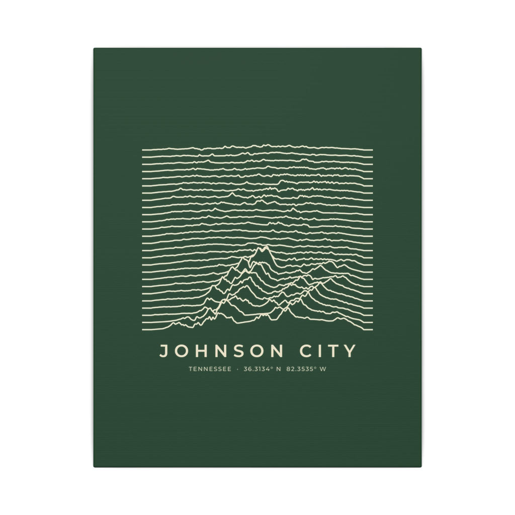 Johnson City Ridgeline Canvas Print (Forest Green)