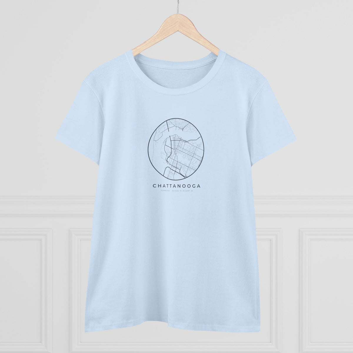 Chattanooga Street Map Women's T-Shirt