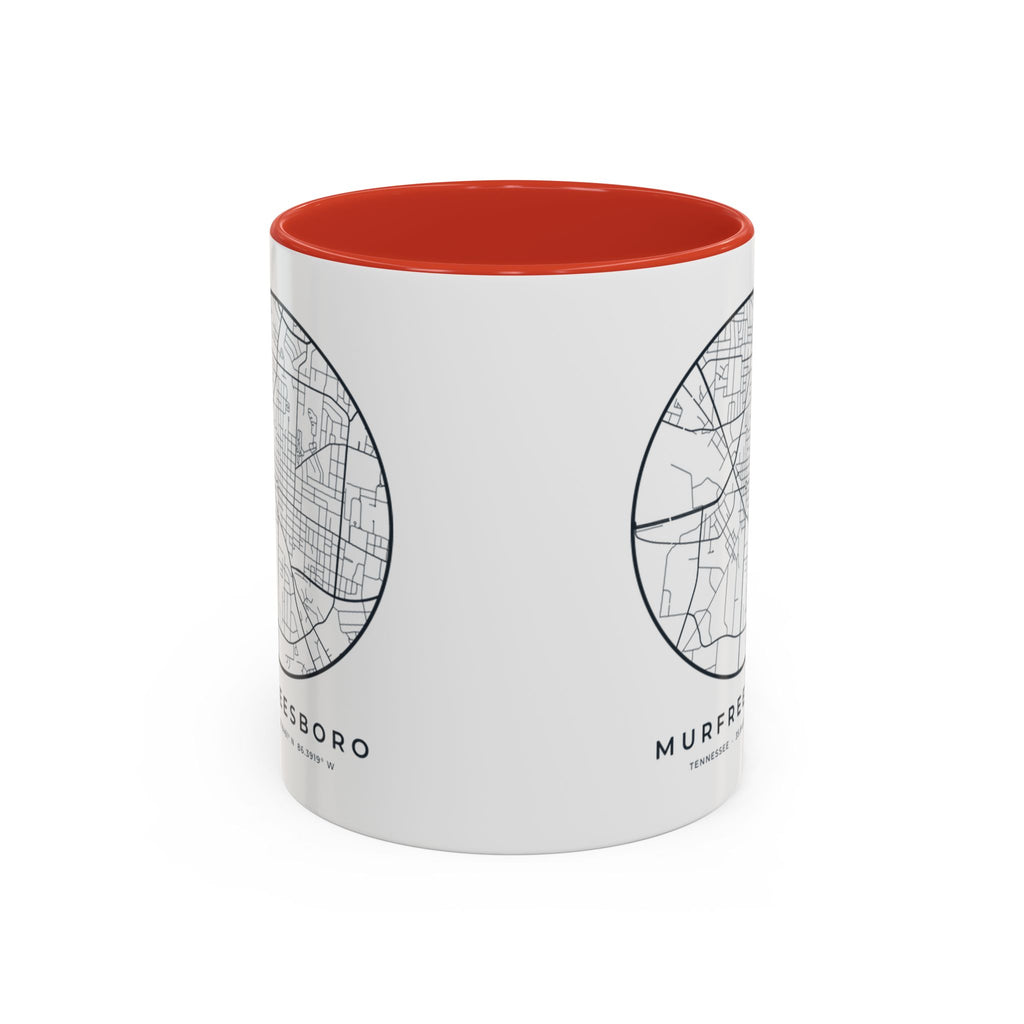 Murfreesboro Street Map Accent Mug