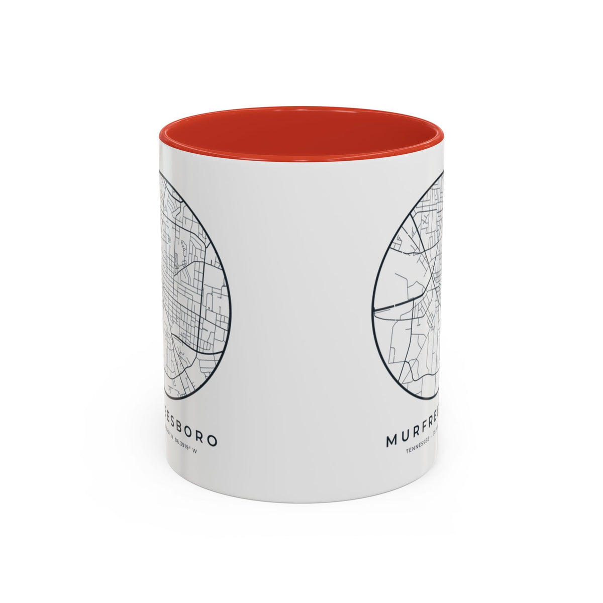 Murfreesboro Street Map Accent Mug