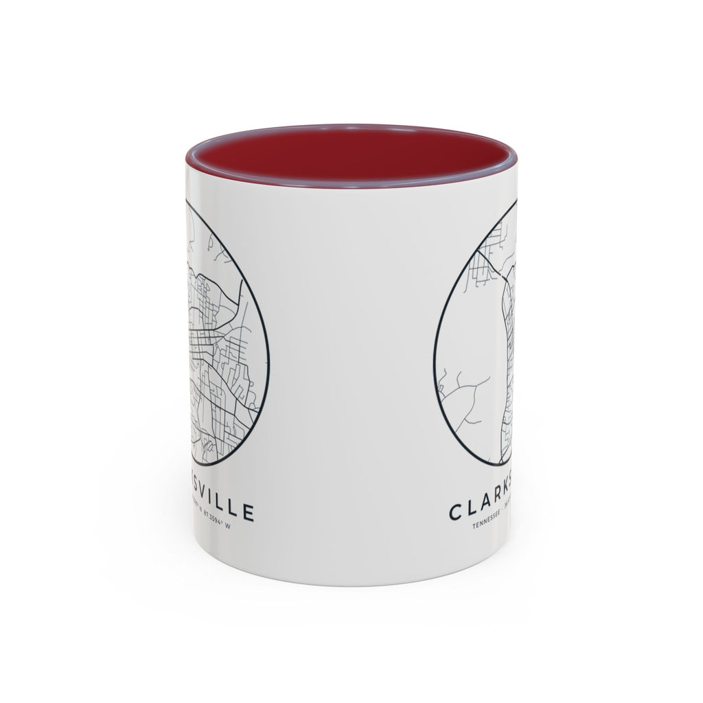 Clarksville Street Map Accent Mug