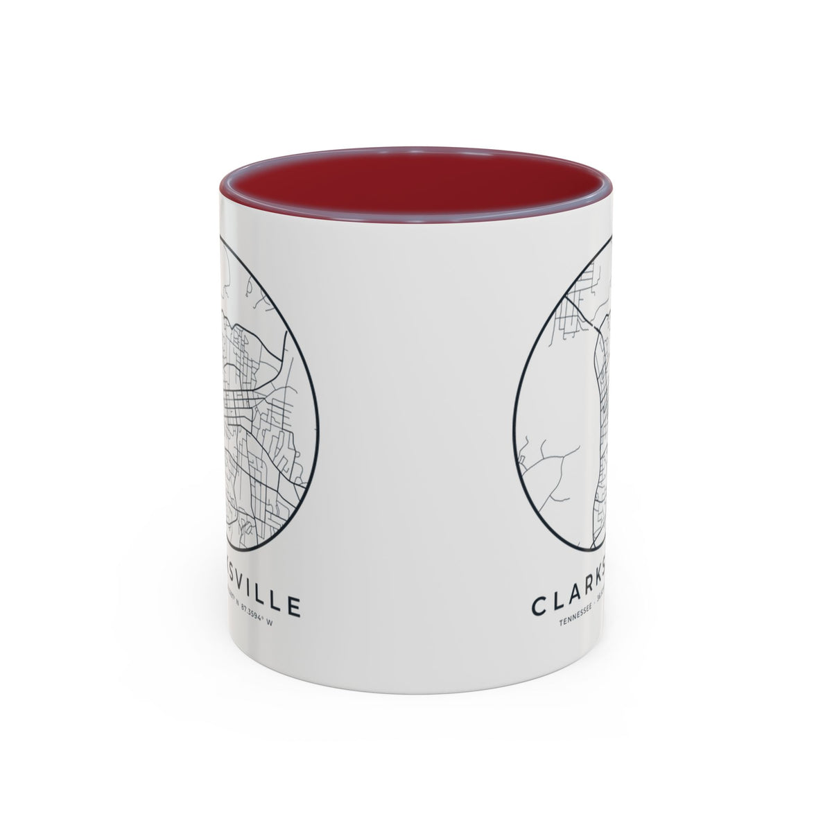 Clarksville Street Map Accent Mug