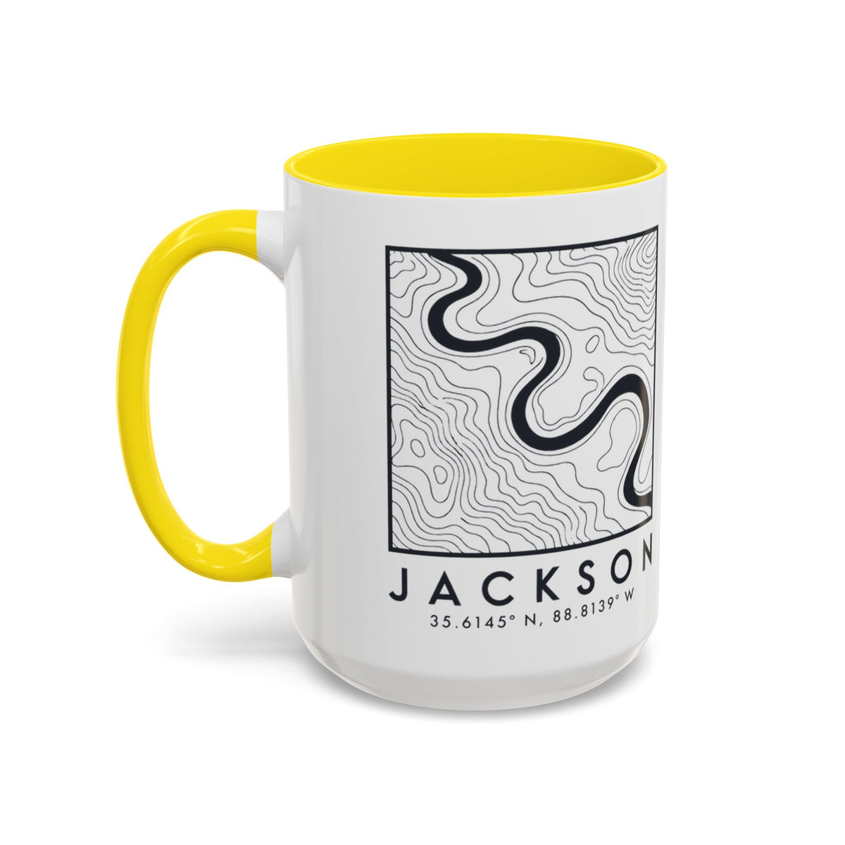 Jackson Topo Map Accent Mug