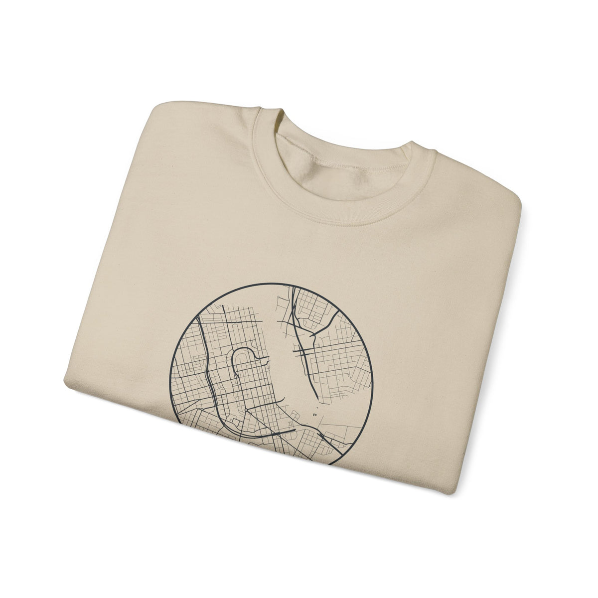 Nashville Street Map Crewneck Sweatshirt