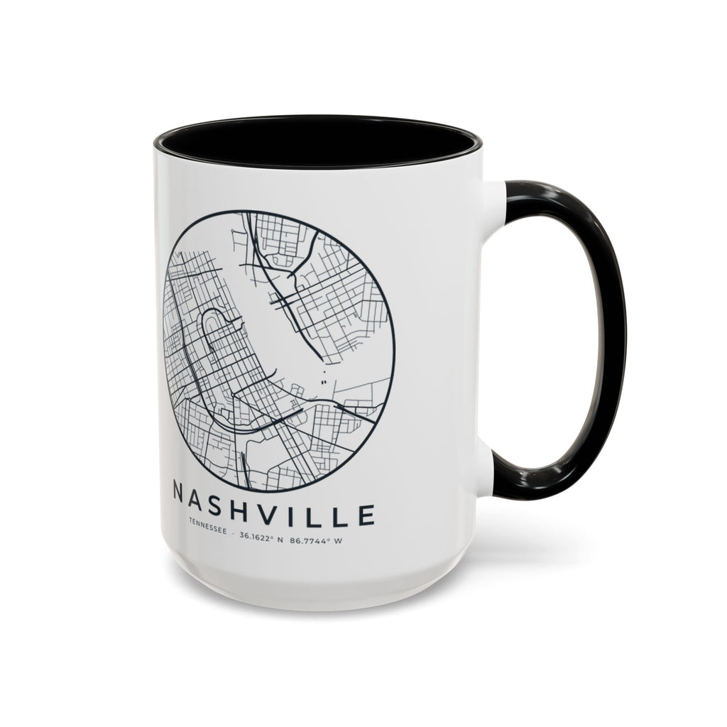Nashville Street Map Accent Mug