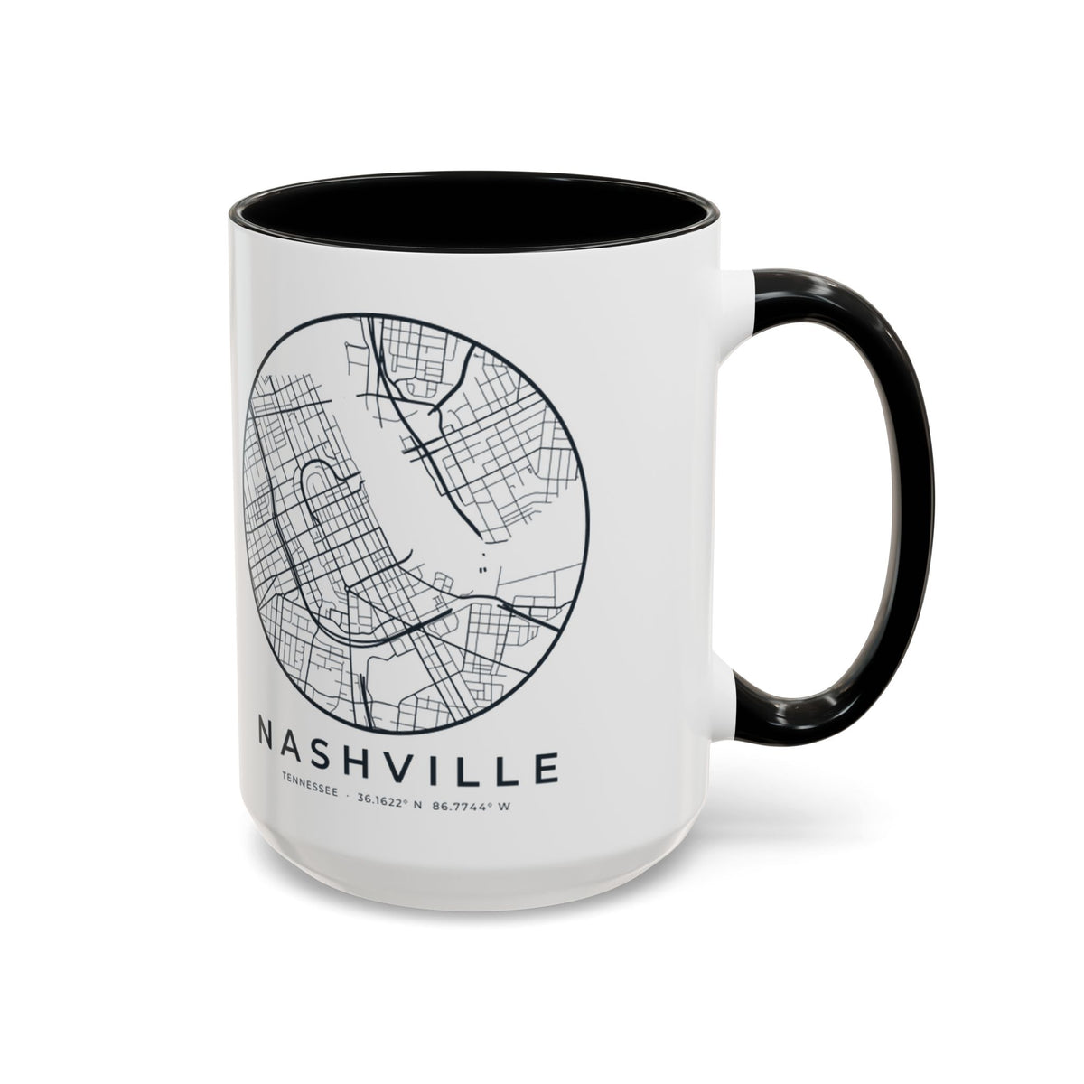 Nashville Street Map Accent Mug