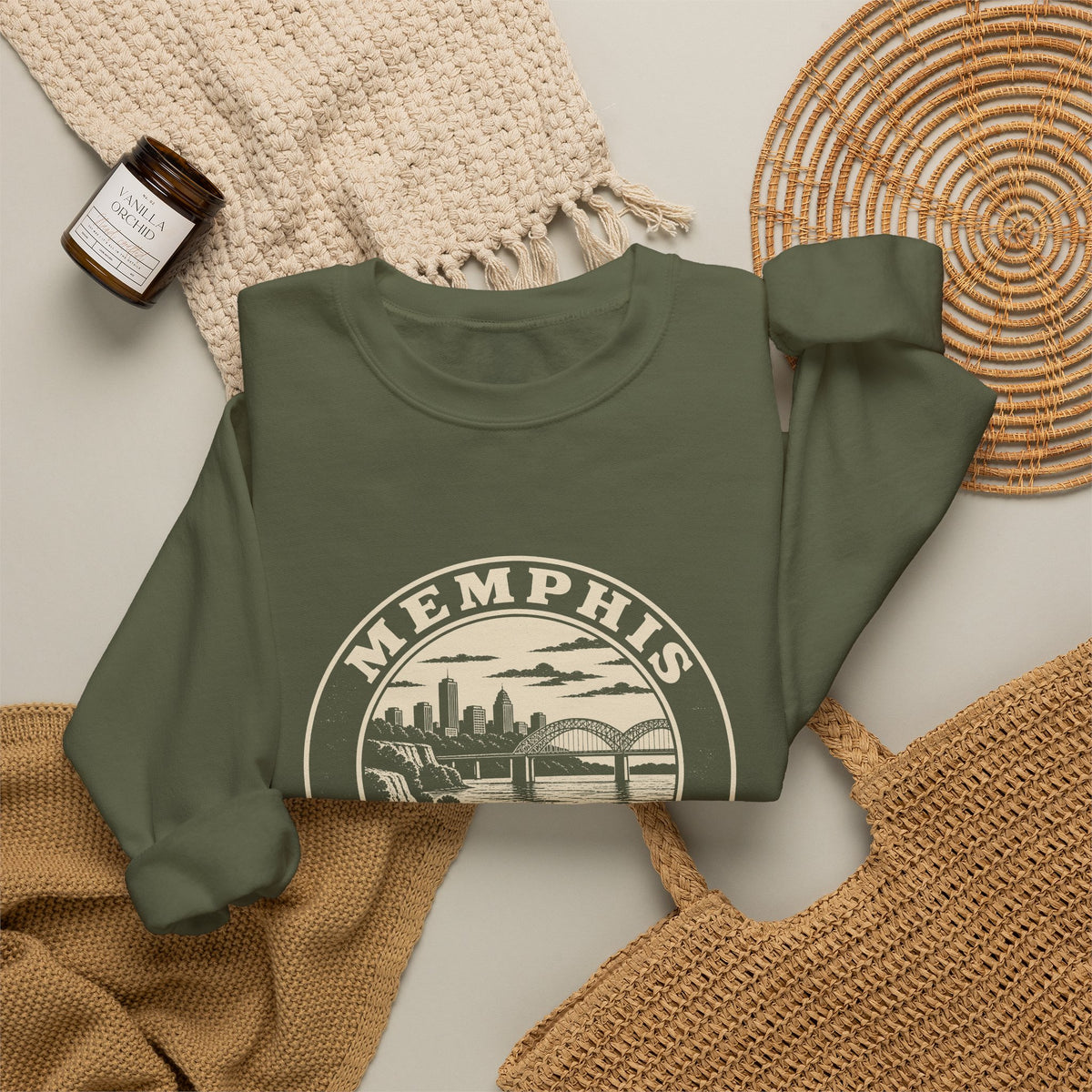 Memphis Park Badge Crewneck Sweatshirt