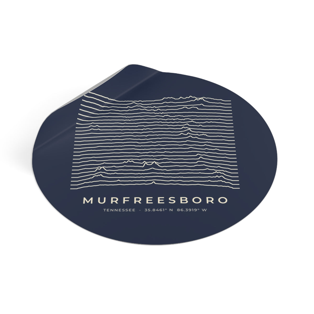 Murfreesboro Ridgeline Sticker (Navy)
