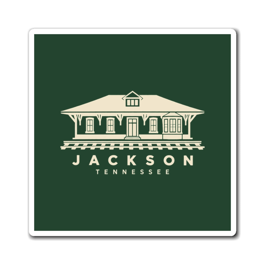 Jackson Train Depot Magnet (Forest Green)
