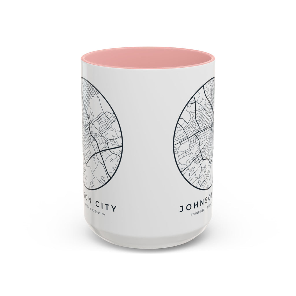 Johnson City Street Map Accent Mug